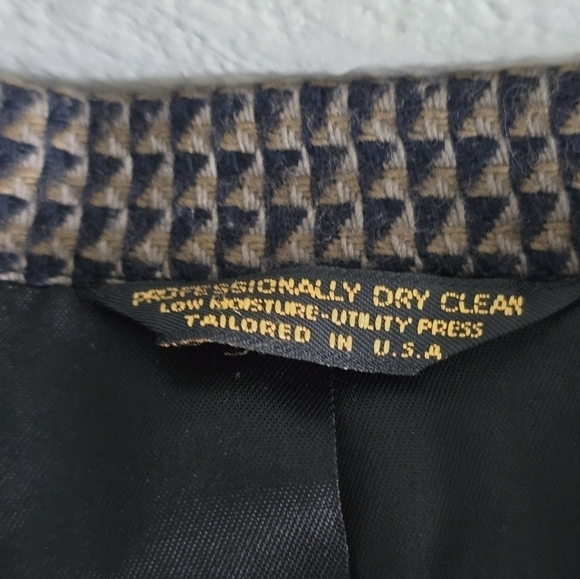 Nino Cerruti Sport Coat Jacket Mens Brown Black 2Buttons Long Sleeve Has holes - Picture 14 of 14